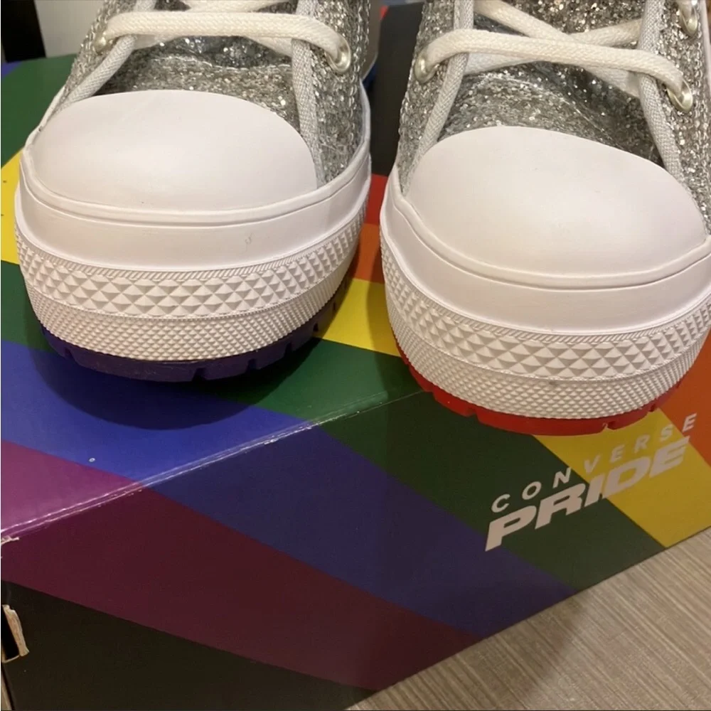 Converse Chuck 70 De Luxe Heel Pride High Top Platform Sneaker size 9.5 NWT